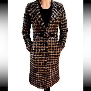 Vintage BETSEY JOHNSON Plaid Wool-Blend Coat